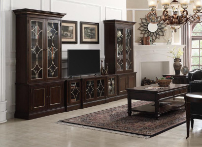 Wohnzimmer Set 2x Vitrine TV Ständer CouchtischSet Wohnmöbel Modern